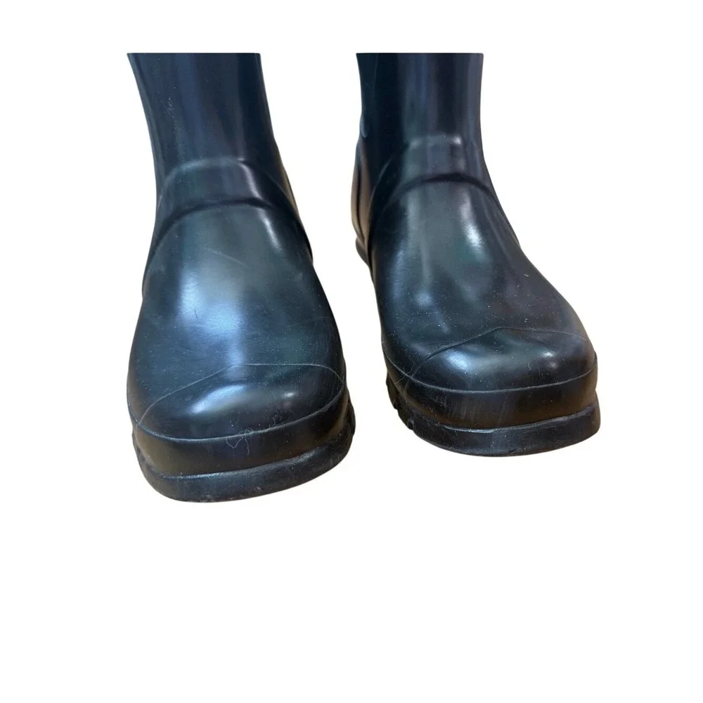 Hunter Black Original Tall Gloss Rain Boots Wellington Knee High Womens Size 10‎
